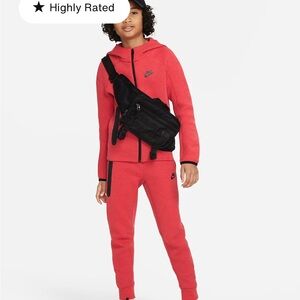 Boys size large Nike tech red sweatsuit